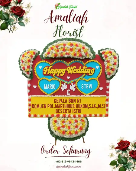 Papan Bunga Pernikahan Umejero